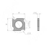 Сменная твердосплавная пластина 18X18X2.45 T07MF (комплект 10 шт) 013291, фото 2