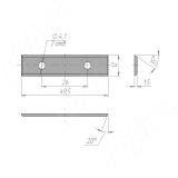 Сменная твердосплавная пластина 49,5x12x1,5 Т04F 4-х сторонние (комплект 10 шт) 013520, фото 2