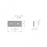 Сменная твердосплавная пластина 30x12x1,5 Т03SMG, (комплект 10 шт) 013828, фото 2