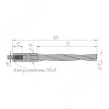 Сверло глухое D=8 мм, L=105 мм, RH, серия Professional 100101105, фото 1