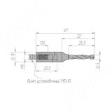 Сверло цельнотвердосплавное глухое D=4мм, L=57мм, RH, серия Monolit 1010557, фото 1