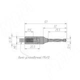 Сверло цельнотвердосплавное глухое D=4мм, L=57мм, LH, серия Monolit 1020557, фото 1