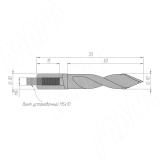 Сверло сквозное D=10мм, L=70мм, RH, серия Standard 11010670, фото 1