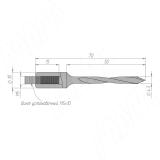 Сверло сквозное D=4.5мм, L=70мм, RH, серия Standard 11011070, фото 1