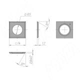 Сменная твердосплавная пластина 14x14x1.2мм 30 град, FK08 (комплект 10 шт) 141412-58, фото 2