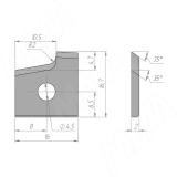 Сменная твердосплавная пластина 16x16,7x2 R=2, левая 161672R2L-07, фото 1