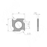 Сменная твердосплавная пластина 18x18x1.95мм FK08 (комплект 10 шт) 1818195-58, фото 2