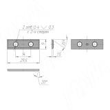Сменная твердосплавная пластина 29.5x9x1.5мм 35 град, FK08, 4-х сторонняя (комплект 10 шт) 295915-58, фото 2