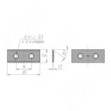Сменная твердосплавная пластина 30x12x1.5мм FK18, 2-х сторонняя (комплект 10 шт) 301215-03, фото 2