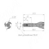 Сверло чашечное D=20мм, L=57мм, LH, серия Professional 3FP2057LH, фото 1