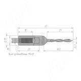 Сверло цельнотвердосплавное сквозное D=3мм, L=57мм, RH, серия Monolit 4010157, фото 1
