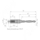 Сверло цельнотвердосплавное сквозное D=6мм, L=70мм, RH серия Monolit 4010770, фото 1