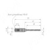 Сверло цельнотвердосплавное сквозное D=4мм, L=70мм, LH, серия Monolit 4020370, фото 1