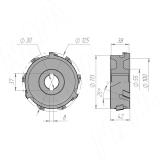 Алмазная фуговальная фреза 125x30xH40xZ3x3/AS/(LH) (всего 9 ножей) 6640009023L, фото 1