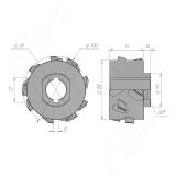 Алмазная прифуговочная фреза 100x30xH43,6x3(3+1), RH (всего 12 ножей) 6640012034R, фото 1