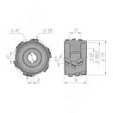 Алмазная фуговальная фреза 125x30xH64,6xZ3x6/S (всего 18 ножей) 6640018031, фото 1