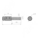 Фреза концевая с нижним подшипником D=19, L=80, S=12, Z=2, В=30, со сменными ножами, правая 72200900838, фото 1