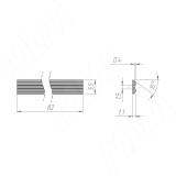 Сменная твердосплавная пластина 82x5.5x1,1 35 град, FK07, 2-х сторонняя (комплект 10 шт) 825511-04, фото 1