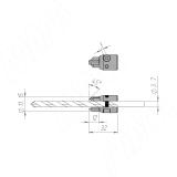 Зенкер для свёрл d=3-7мм, D=11-15мм, L=32мм,B=12мм, вращение правое A199.030.R, фото 1