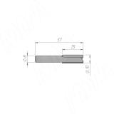Фреза концевая пазовая D=10мм, L=57мм, B=25мм, Z=2 C102.100.R, фото 1