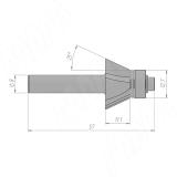 Фреза для обработки фасок H=11.10, S=8, Z=2, ? = 25 C105-25-11S8, фото 1