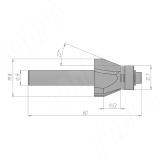 Фреза для обработки фасок 30° D=19,8 H=9,53, S=8, Z=2, ? = 22 C106-19-9S8, фото 1