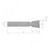 Фреза «ласточкин хвост» D=12,7 H=13 S=8 Z=2, ? = 8 C109-12-13S8, фото 1