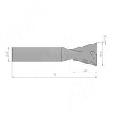 Фреза «ласточкин хвост» D=19,05 H=20 S=12 Z=2, ? = 14 C109-19-20S12, фото 1