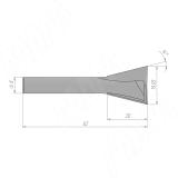 Фреза «ласточкин хвост» D=19,05 H=20 S=8 Z=2, ? = 14 C109-19-20S8, фото 1