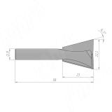 Фреза «ласточкин хвост» D=22,2 H=23 S=8 Z=2, ? = 14° 30?  C109-22-23S8, фото 1