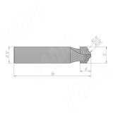 Фреза профильная D=12 H=8 S=12 Z=2 R1=3,32 R2=2,33 C110-12-8S12, фото 1