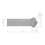 Фреза профильная D=16 H=9 S=12 Z=2 R1=3,99 R2=3,09 C110-16-9S12, фото 1
