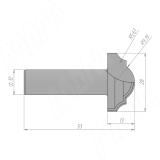 Фреза профильная D=28 H=13 S=12 Z=2 R1=9,19 R2=5,61 C110-28-13S12, фото 1