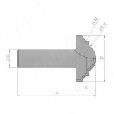 Фреза профильная D=32 H=14 S=12 Z=2 R1=10,38 R2=5,98 C110-32-14S12, фото 1