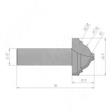 Фреза профильная D=26,9 H=15,9 S=12 Z=2 R1=7,96 C111-26-15S12, фото 1