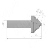 Фреза профильная D=28,5 H=17,4 S=12 Z=2 R1=9,52 C111-28-17S12, фото 1