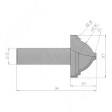 Фреза профильная D=31,7 H=19,1 S=12 Z=2 R1=15,9 C111-31-19S12, фото 1