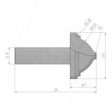 Фреза профильная D=33,4 H=19,1 S=12 Z=2 R1=19,1 C111-33-19S12, фото 1