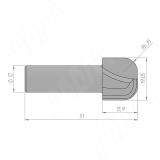 Фреза профильная D=19,05 H=15,9 S=12 Z=2 R1=6,35 C112-19-15S12, фото 1