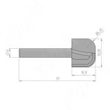 Фреза профильная D=19,05 H=15,9 S=6 Z=2 R1=6,35 C112-19-15S6, фото 1