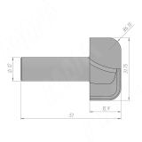 Фреза профильная D=31,75 H=15,8 S=12 Z=2 R1=6,35 C112-31-15S12, фото 1