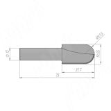 Фреза профильная D=19,05 H=31,7 S=12 Z=2 R1=9,52 C113-19-31S12, фото 1