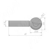 Фреза профильная D=25,4 H=23,65 S=12 Z=2 R1=12,7 C114-25-23S12, фото 1