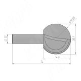 Фреза профильная D=38,1 H=34,6 S=12 Z=2 R1=19,05 C114-38-34S12, фото 1