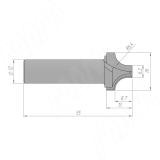 Фреза профильная D=19 d=12,7 H=13 S=12 Z=2 R1=6,4 C115-19-13S12, фото 1