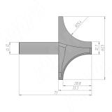 Фреза профильная D=63,5 d=12,7 H=33,3 S=12 Z=2 R1=25,4 C115-63-33S12, фото 1