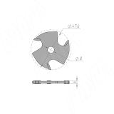 Фреза пазовая дисковая D=47,6 мм, d=7,94 мм, B=4 мм, Z=3 C118.340.R, фото 1