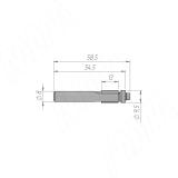 Фреза концевая обгонная с нижним подшипником D=9,5мм,L=54мм,B=13мм C119.095.R, фото 1