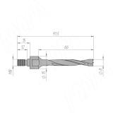 Сверло глухое CYFLEX D=8 мм, L=75 мм, RH, серия Standard C875RH, фото 1