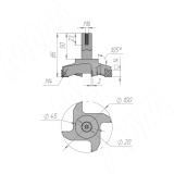 Фреза концевая для подложки D=100мм, B=14мм, L=85мм, S=20мм FPD2517006, фото 2